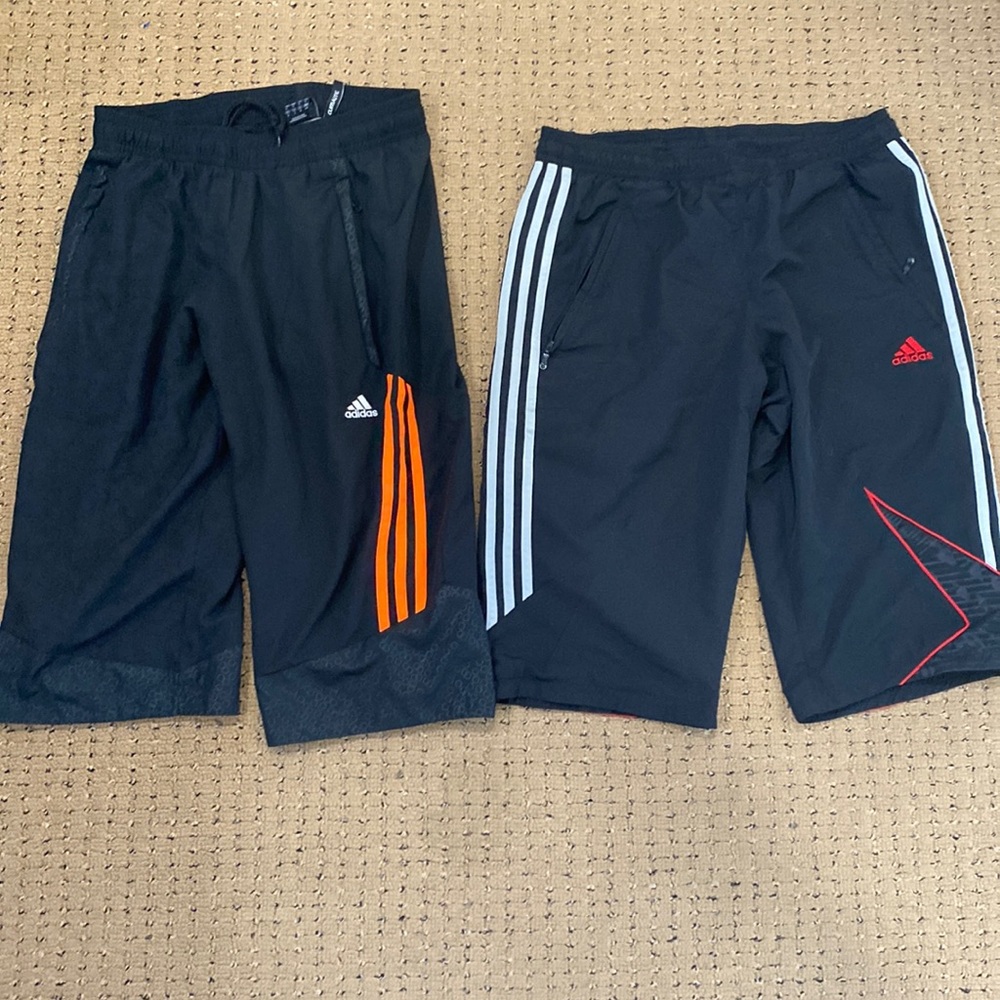 2 pack bundle Adidas 3 quarters shorts